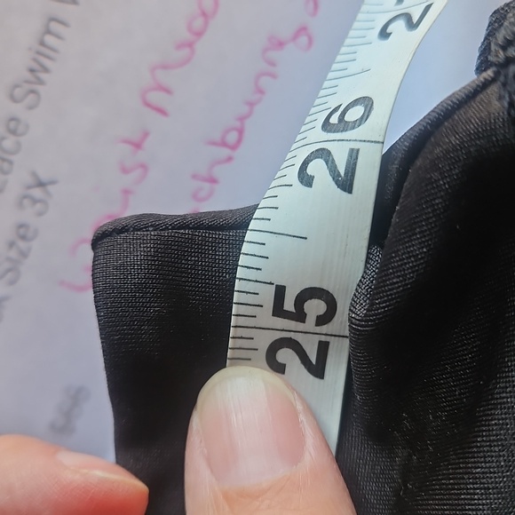 G.I.L.I. Pull-On Knit Lace Swim Wide Leg Cover-up Noir Black Size 3X - Picture 6 of 6